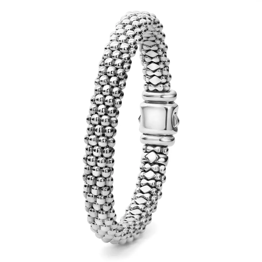 Lagos Signature Caviar 9mm Silver Caviar Bracelet