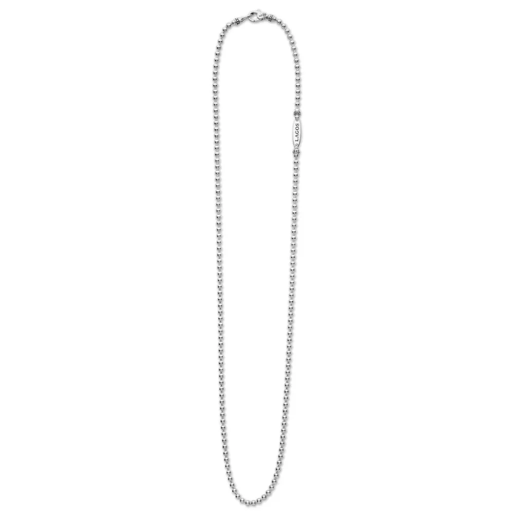 Lagos Signature Caviar Beaded Chain Necklace