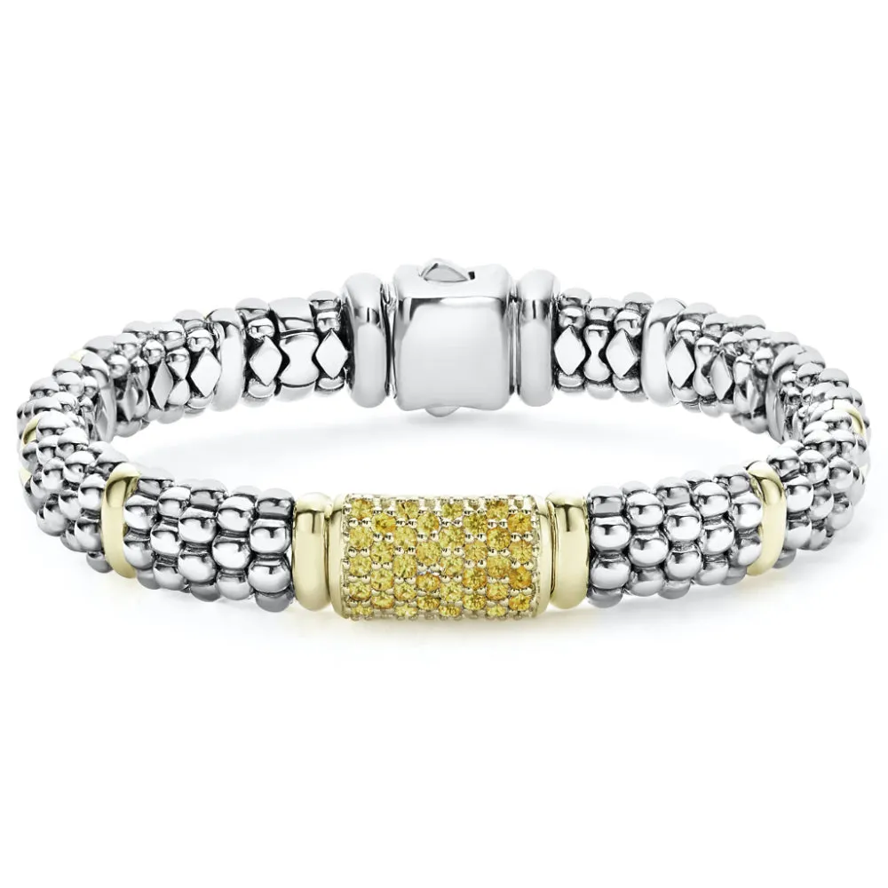 Lagos Signature Caviar Gemstone Bracelet, 9mm