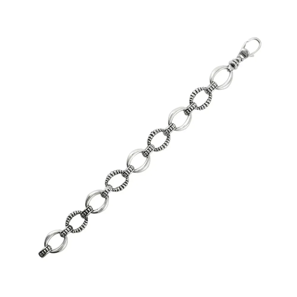 Lagos Signature Caviar Oval Fluted Link Bracelet