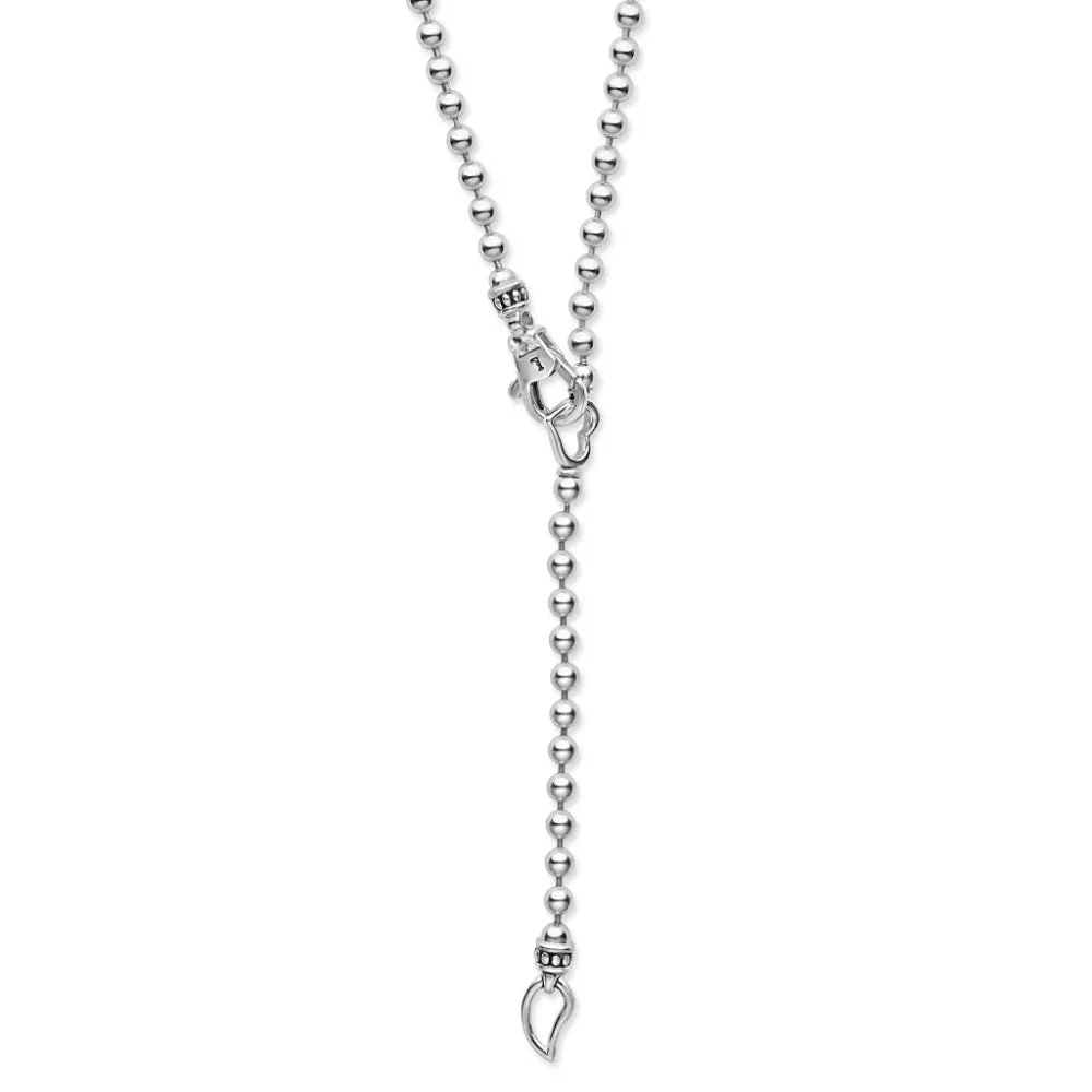 Lagos Signature Caviar Two-Tone Interlocking Pendant Necklace
