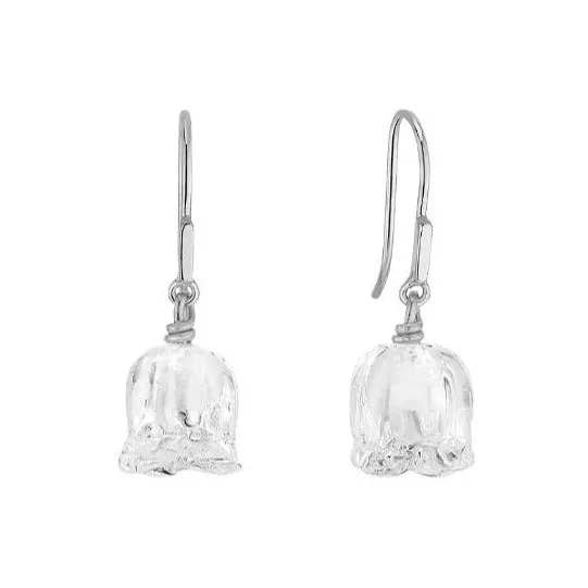 Lalique Muguet Earrings - Silver & Clear Crystal 7780900