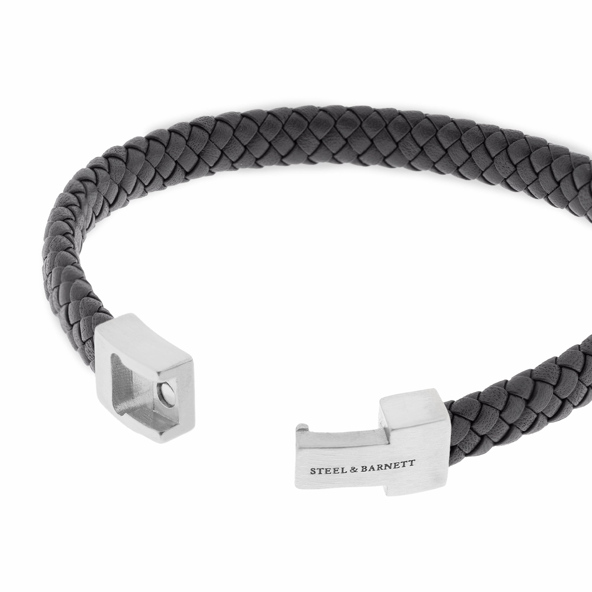 Leather Bracelet Archie Black LBA-001-45E60U-M
