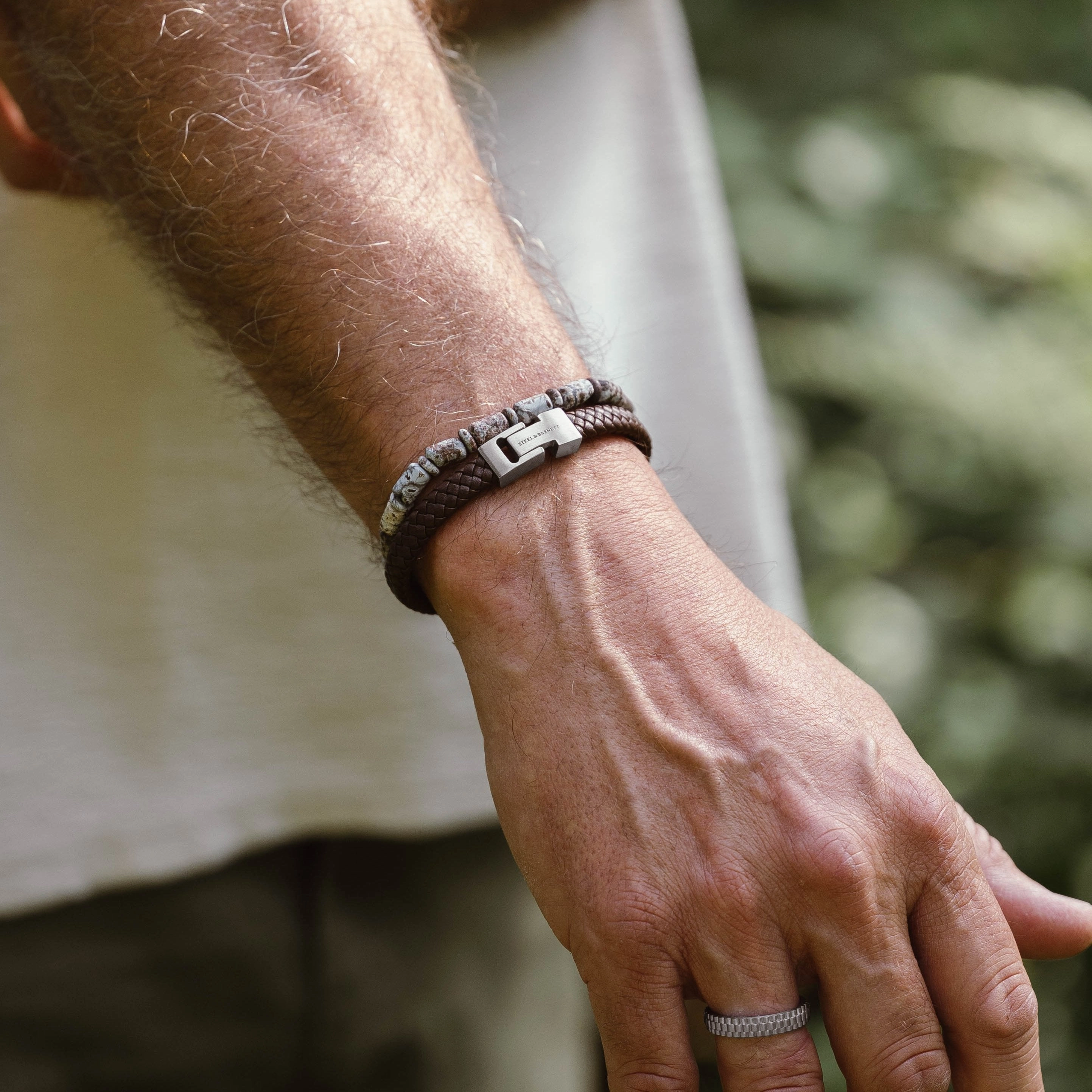 Leather Bracelet Archie Brown LBA-002-45E60U-S