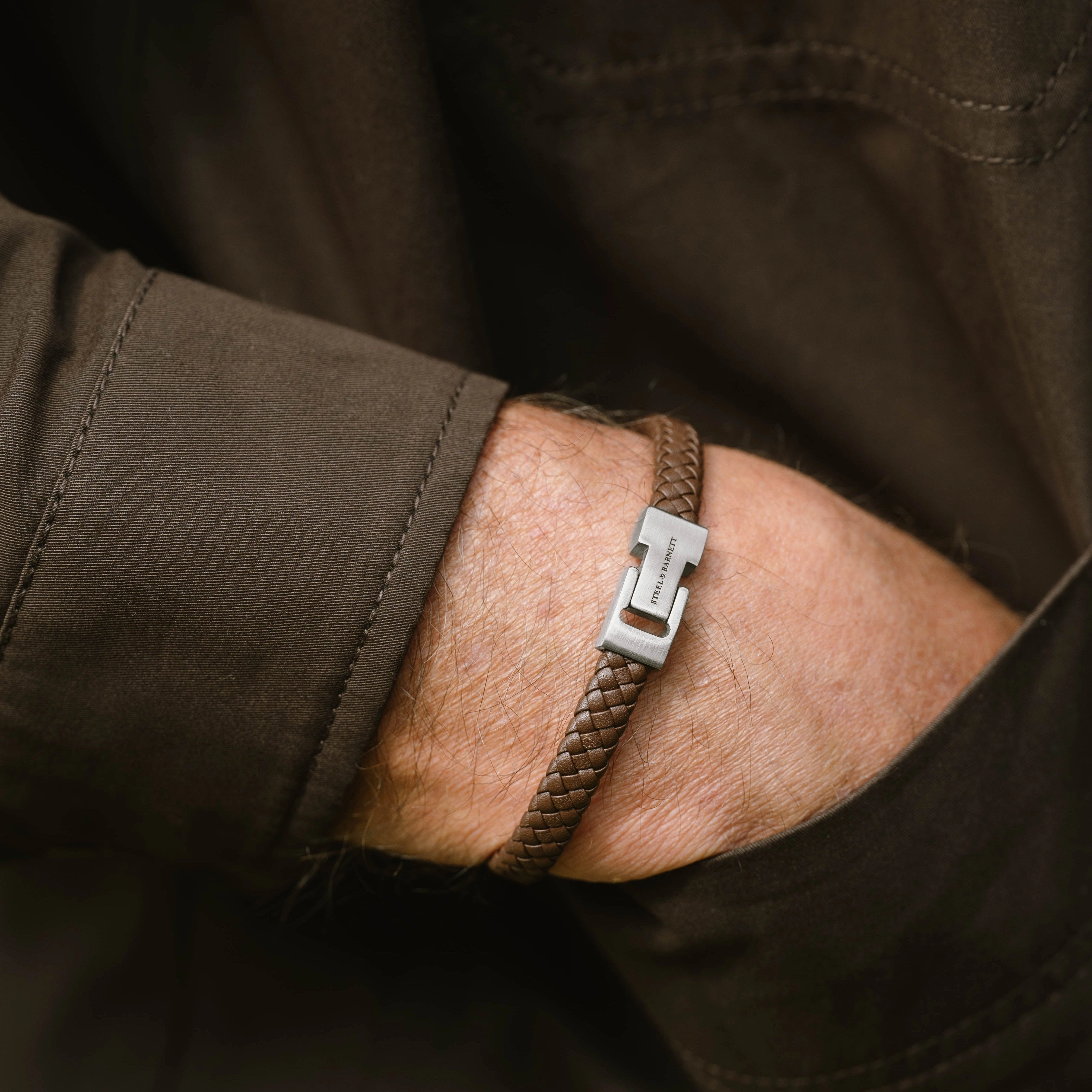Leather Bracelet Archie Brown LBA-002-45E60U-S