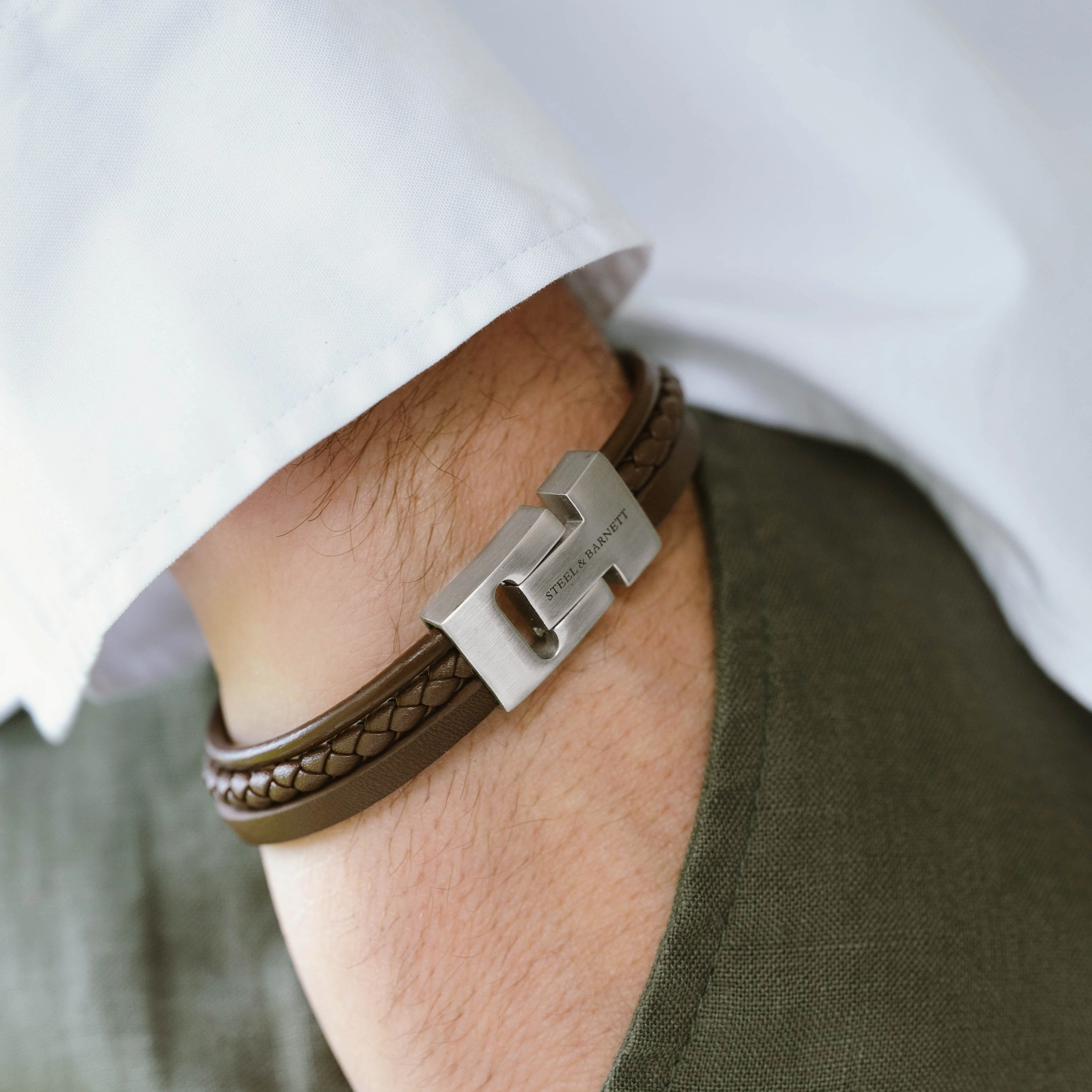 Leather Bracelet Casual Cole Brown LBCC-002-65E85U-S