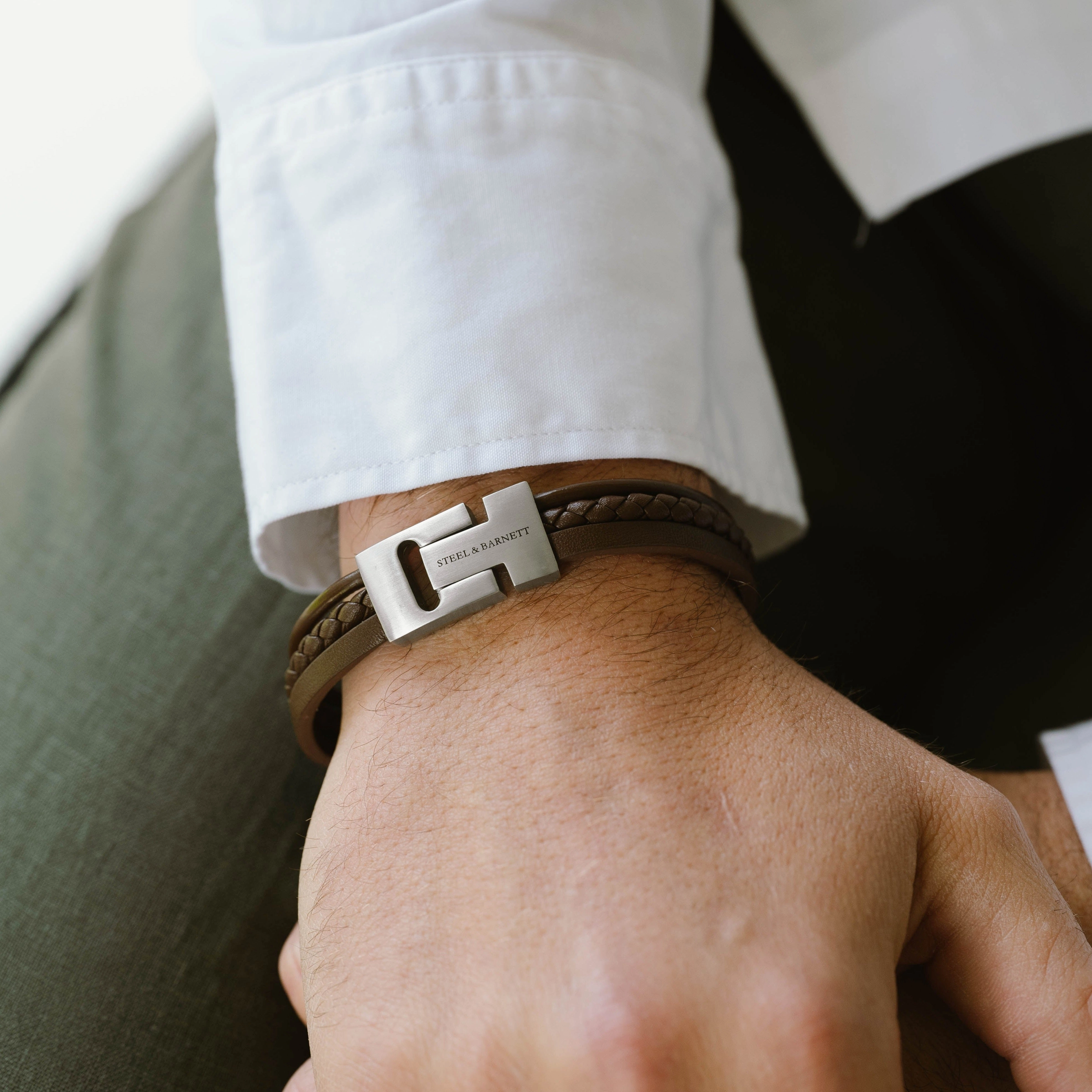 Leather Bracelet Casual Cole Brown LBCC-002-65E85U-S