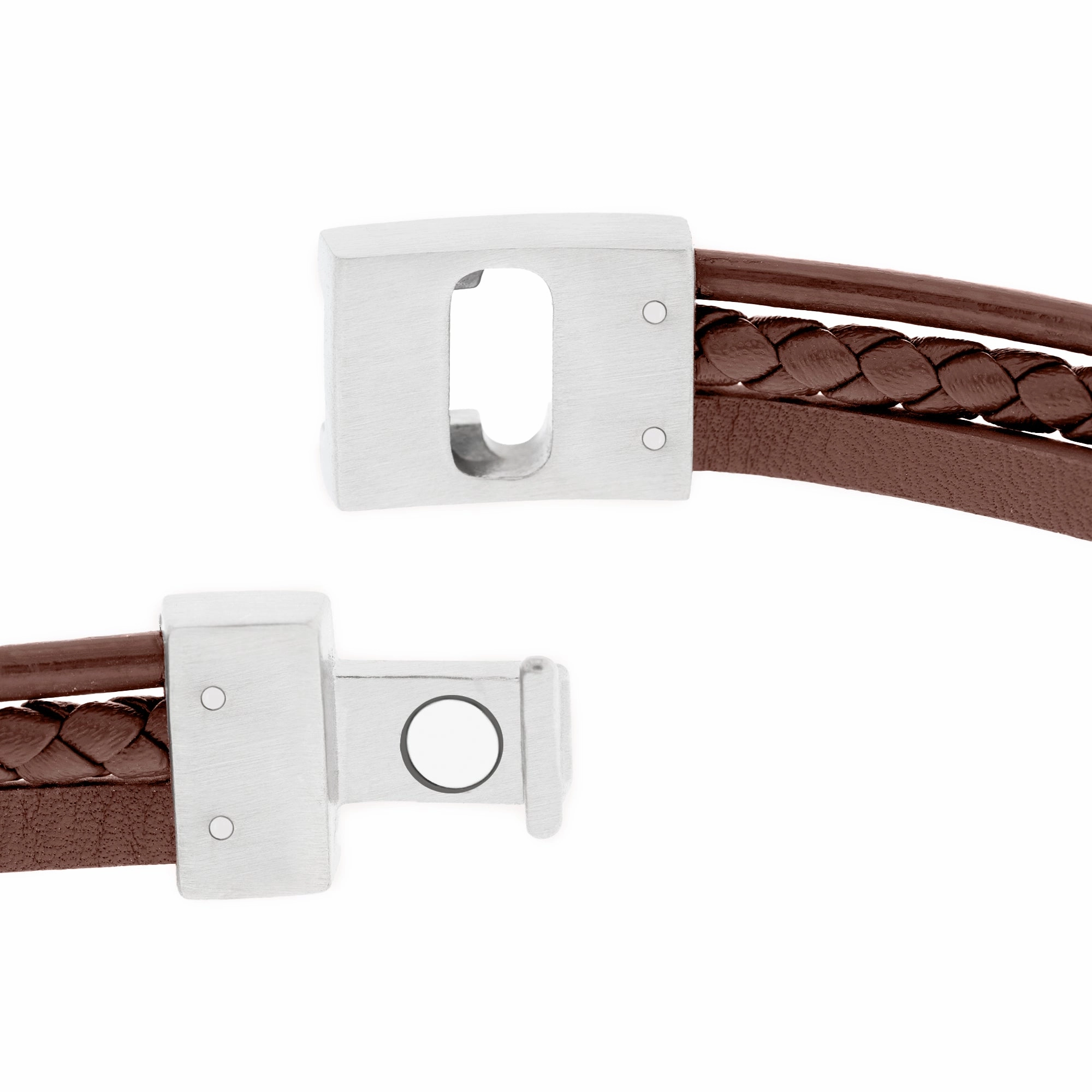 Leather Bracelet Casual Cole Peanut LBCC-003-65E85U-S