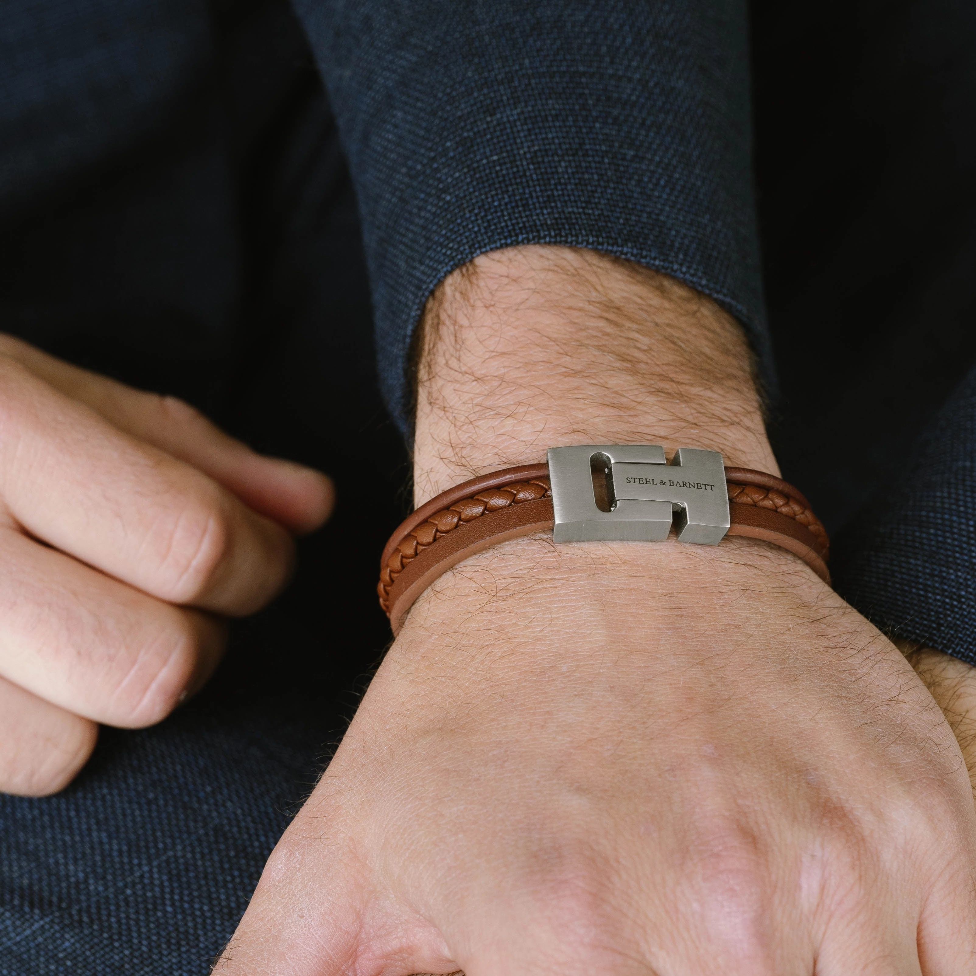 Leather Bracelet Casual Cole Peanut LBCC-003-65E85U-S