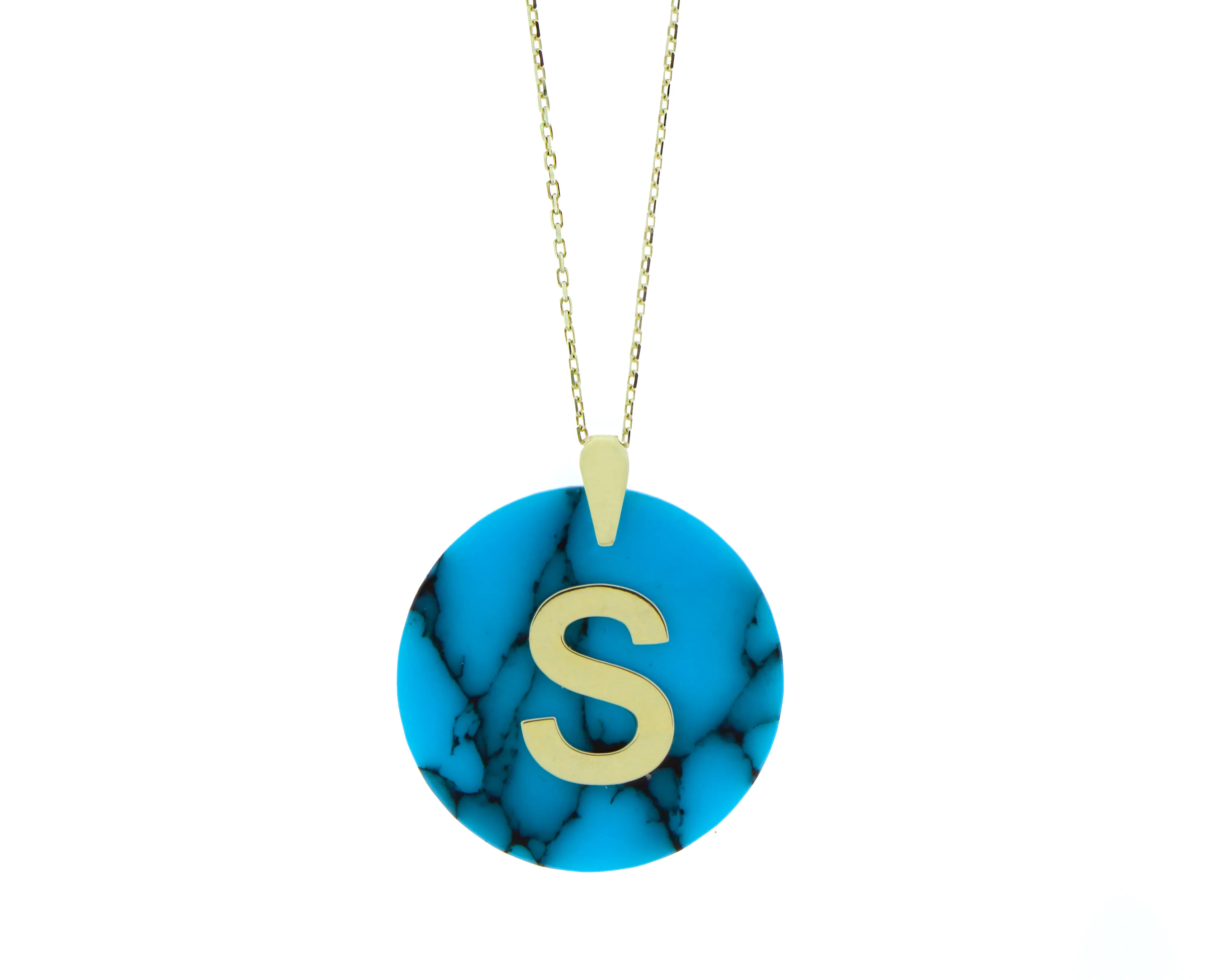 Letter pendant with necklace