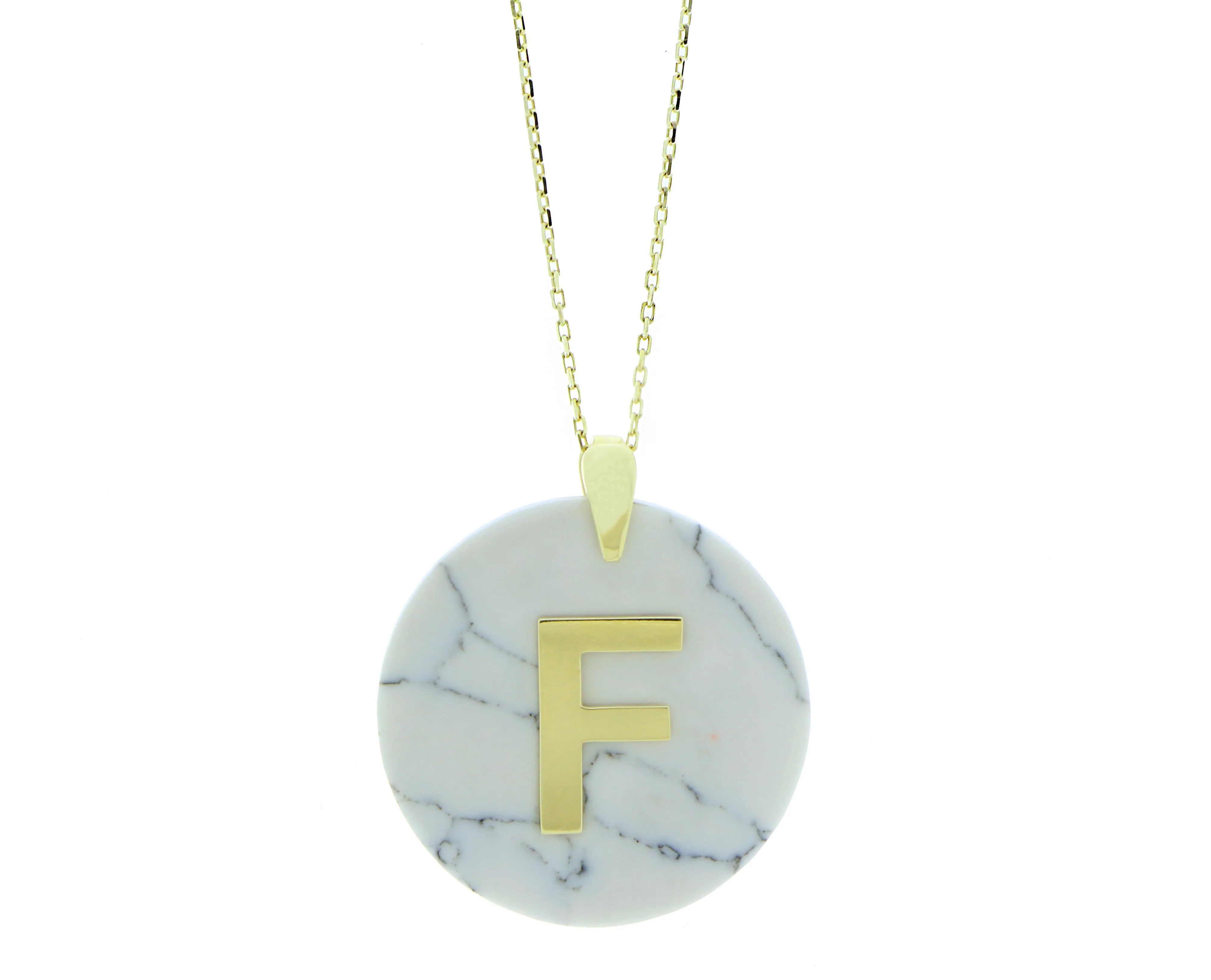 Letter pendant with necklace