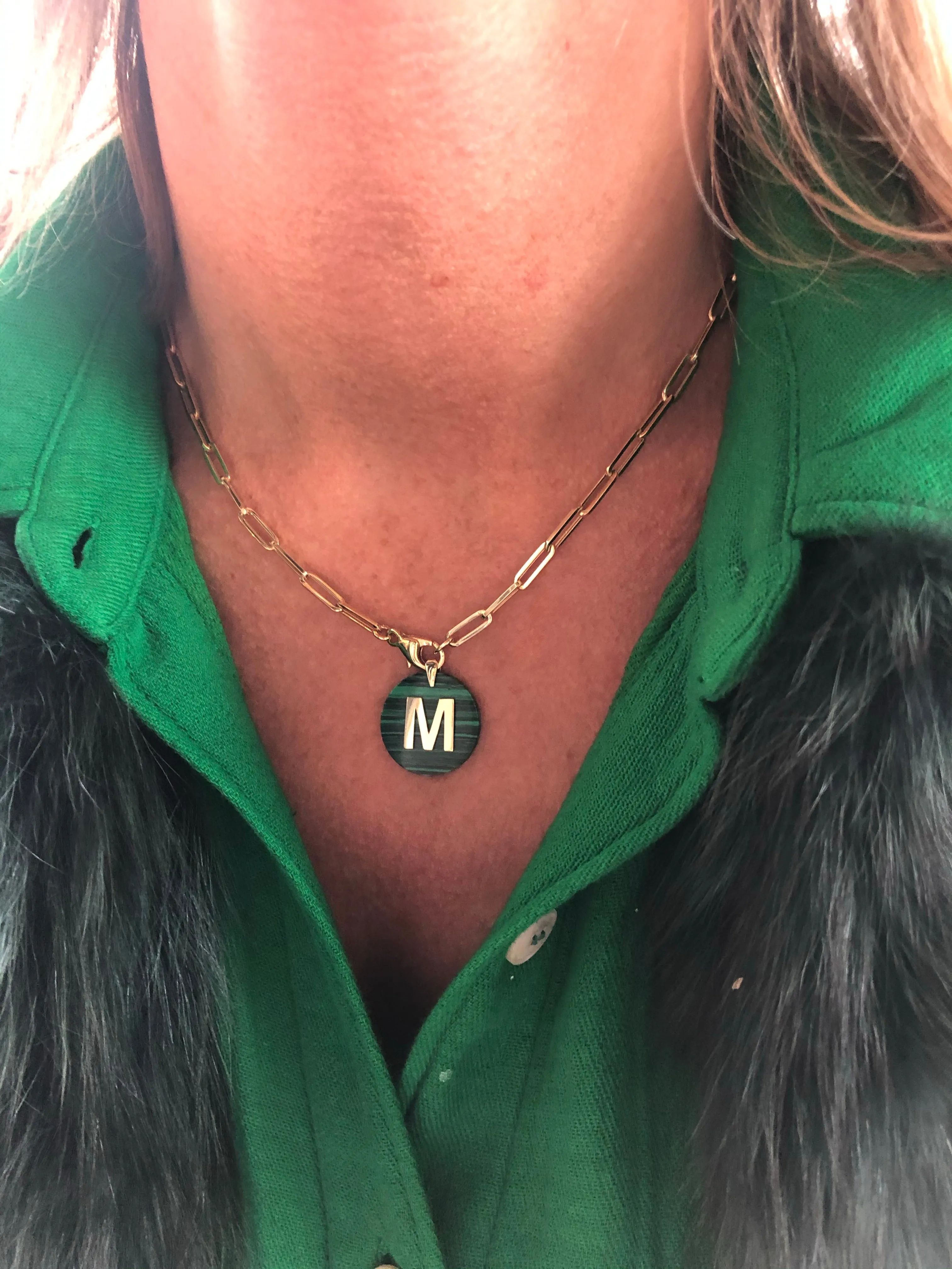 Letter pendant with necklace