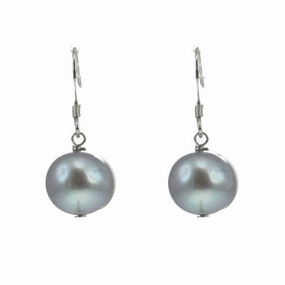 Lido Grey Freshwater Pearl Drop Earrings 0263EG