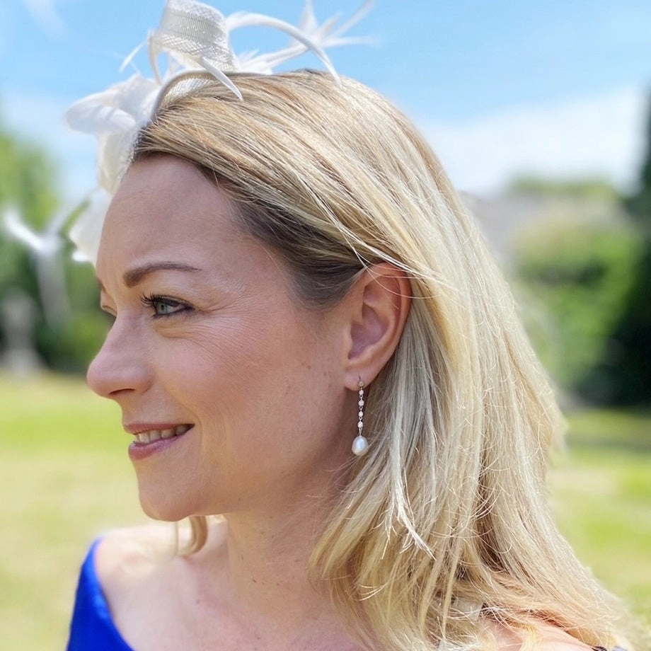 Lido Pearls Cubic Zirconia and Freshwater Pearl Drop Earrings KJ112E