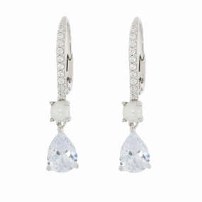 Lido Pearls Cubic Zirconia Freshwater Pearl Drop Earrings RP034E