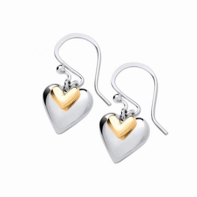 Linda MacDonald You and Me Collection Sterling Silver Heart Drop Earrings DYM