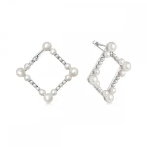 Links of London Silver Orbs Square Pearl Earrings 5040.3374