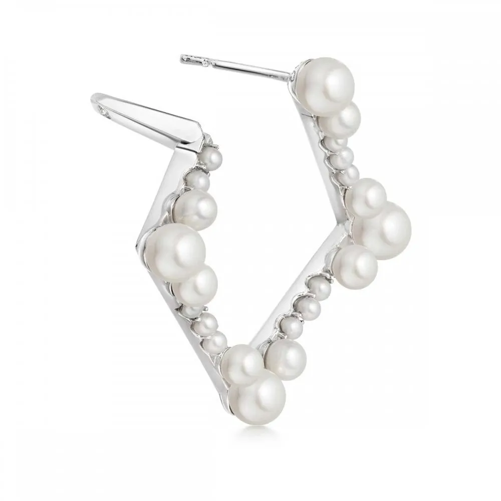 Links of London Silver Orbs Square Pearl Earrings 5040.3374