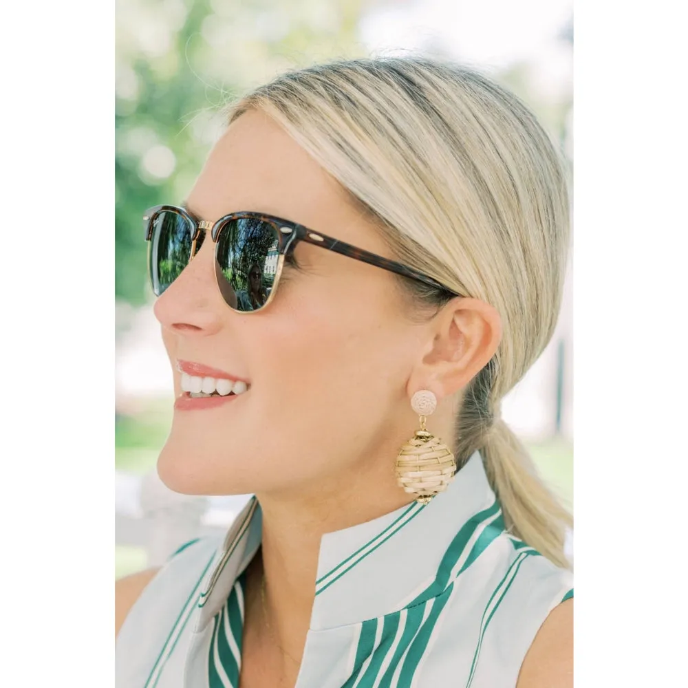 Lisi Lerch Whidden Wicker Earrings - Natural/Sand