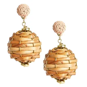 Lisi Lerch Whidden Wicker Earrings - Natural/Sand