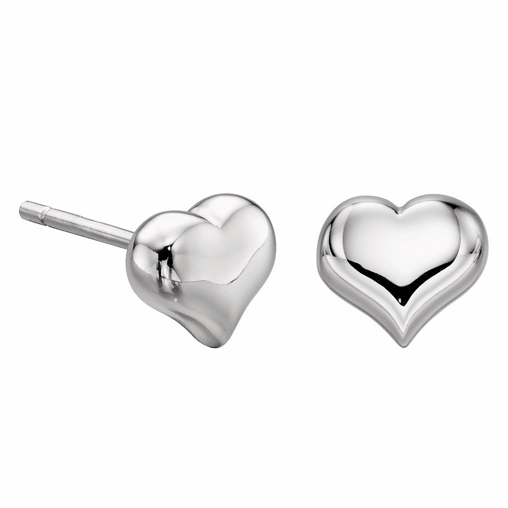 Little Star Freya Sterling Silver Heart Stud Earrings LSE0183