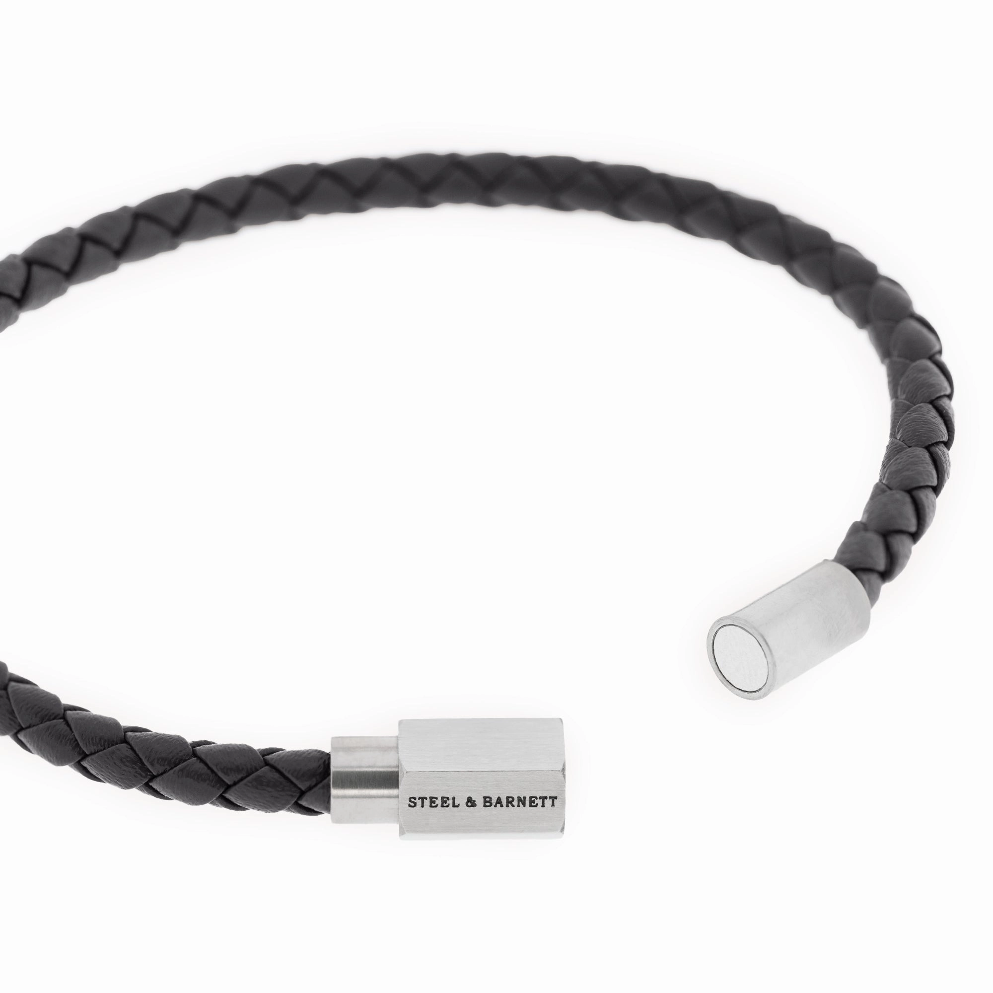 Luke Landon Nappa Leather Bracelet Black LBLL/001S