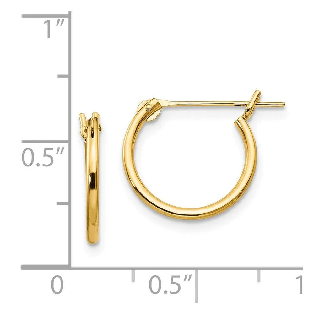 Madi K Kid's 14k  1.25mm Half Hoop Earrings