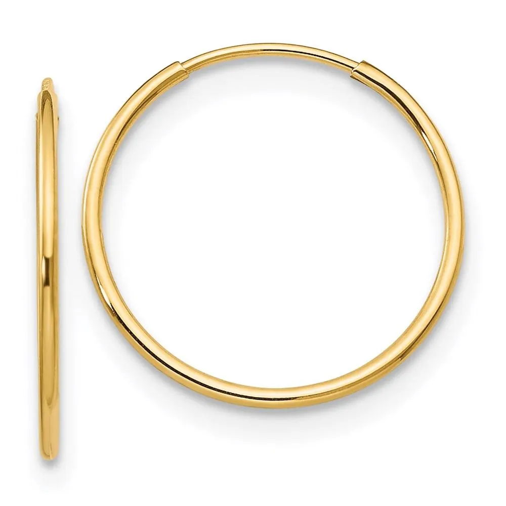 Madi K Kid's 14k  1mm Hoop Earrings