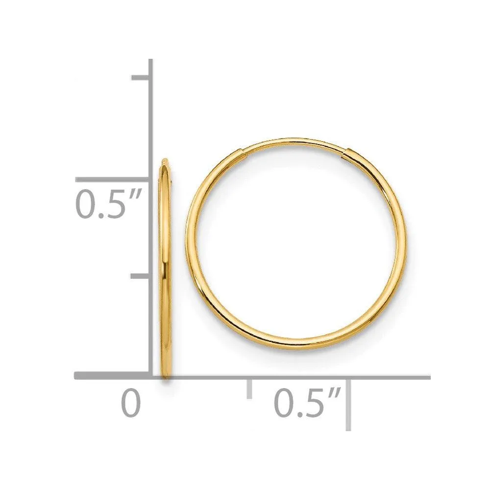 Madi K Kid's 14k  1mm Hoop Earrings