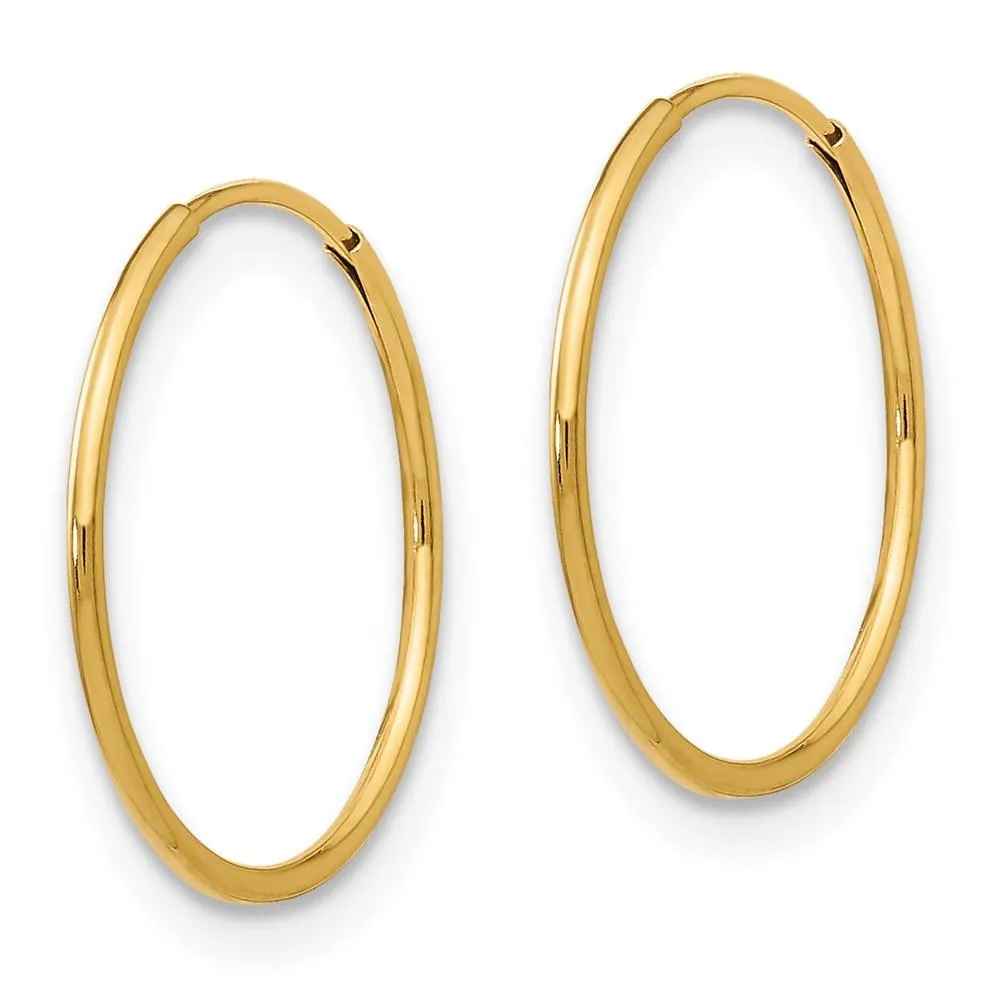 Madi K Kid's 14k  1mm Hoop Earrings