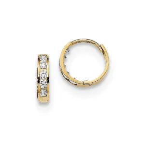 Madi K Kid's 14k  2mm CZ Huggie Hoops