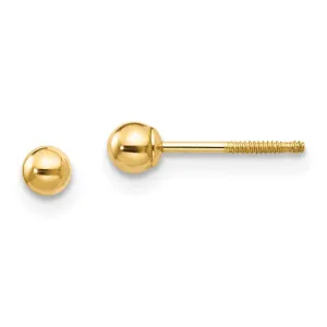Madi K Kid's 14k  3mm Ball Screwback Earrings