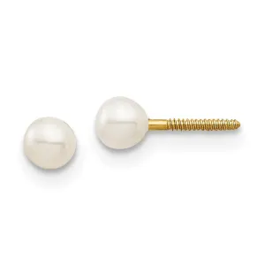 Madi K Kid's 14k  3mm FW Cultured Pearl Earrings