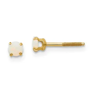 Madi K Kid's 14k  3mm Opal Earrings