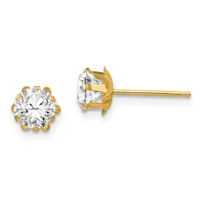 Madi K Kid's 14k  5mm Synthetic (Apr) Earrings