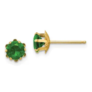 Madi K Kid's 14k  5mm Synthetic (May) Earrings