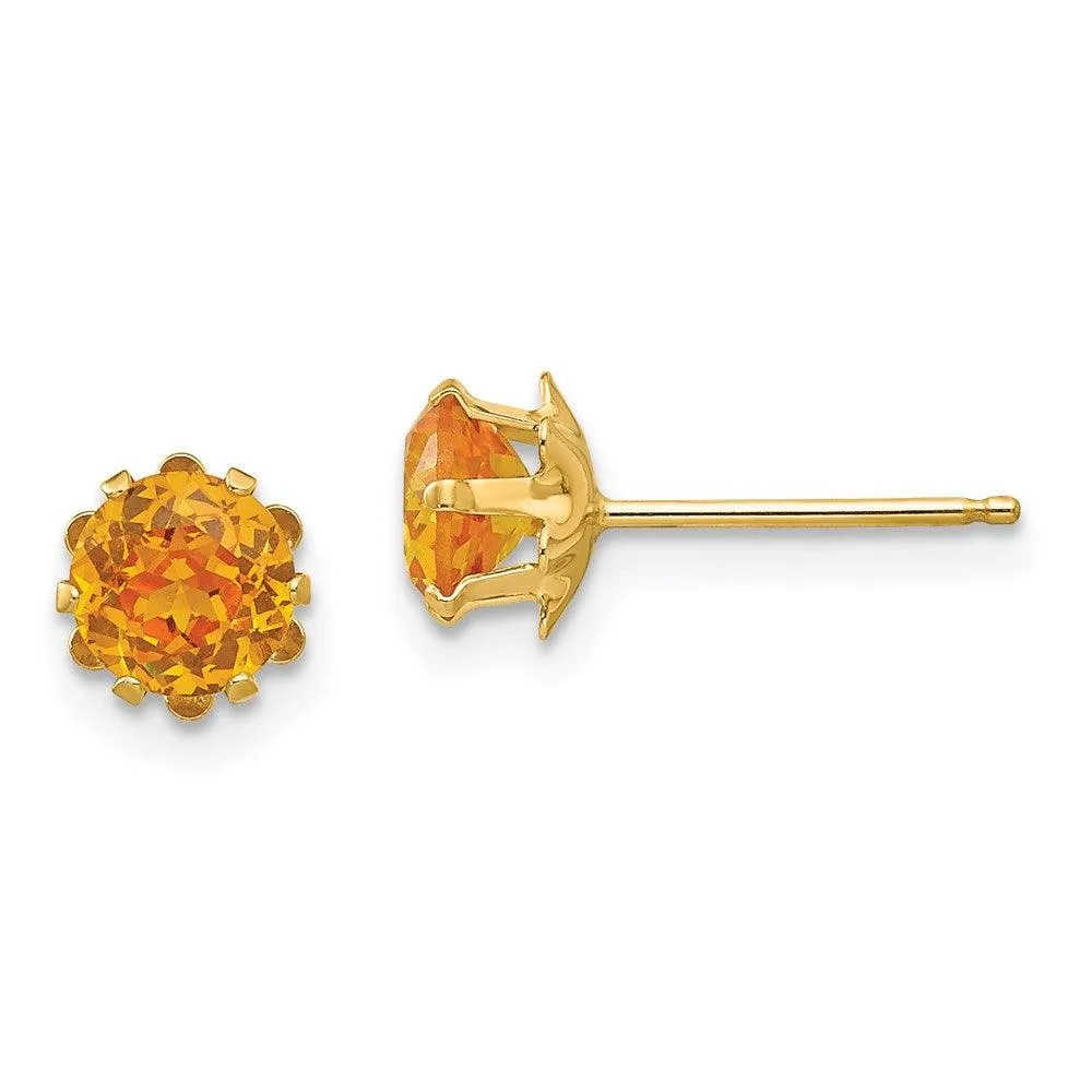 Madi K Kid's 14k  5mm Synthetic (Nov) Earrings