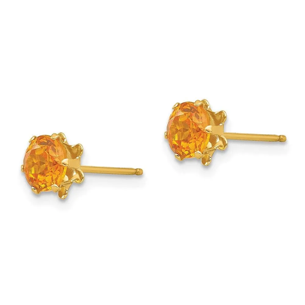 Madi K Kid's 14k  5mm Synthetic (Nov) Earrings