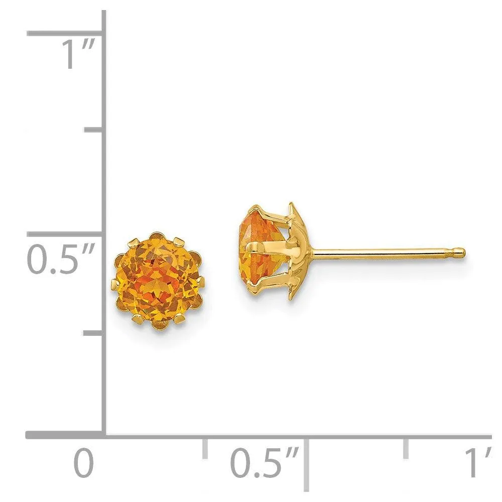 Madi K Kid's 14k  5mm Synthetic (Nov) Earrings