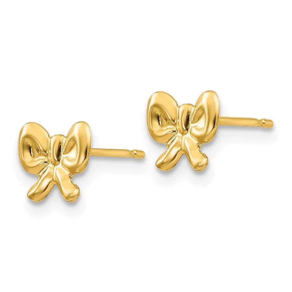 Madi K Kid's 14k  Bow Post Earrings