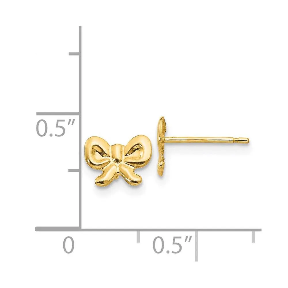Madi K Kid's 14k  Bow Post Earrings