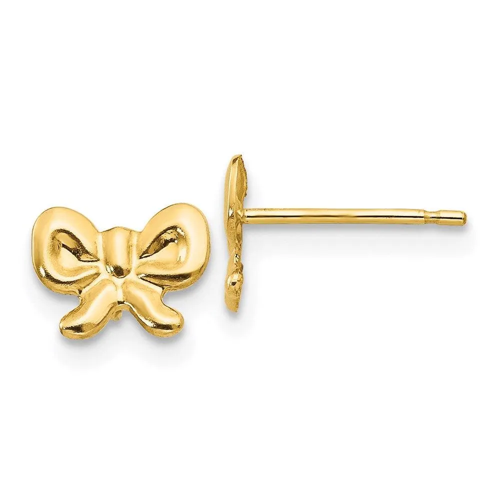 Madi K Kid's 14k  Bow Post Earrings