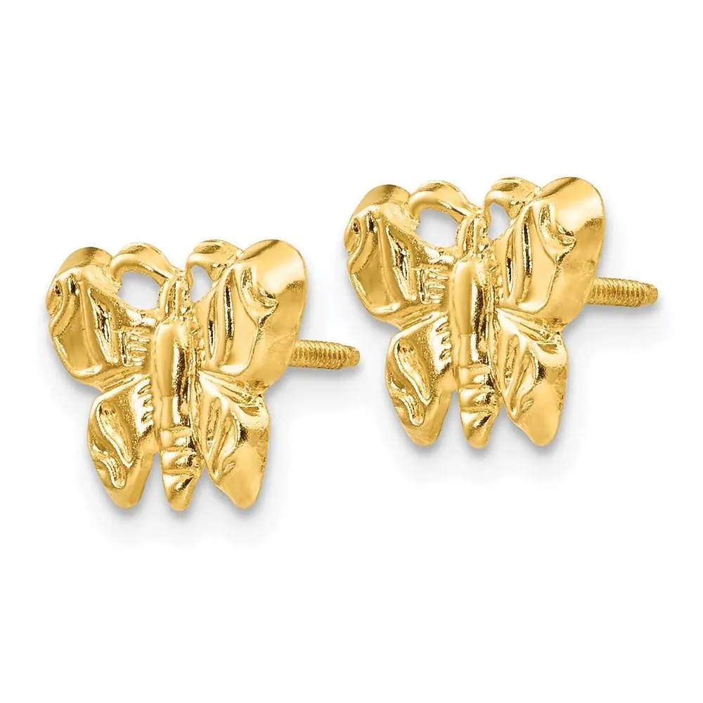 Madi K Kid's 14k  Butterfly Earrings