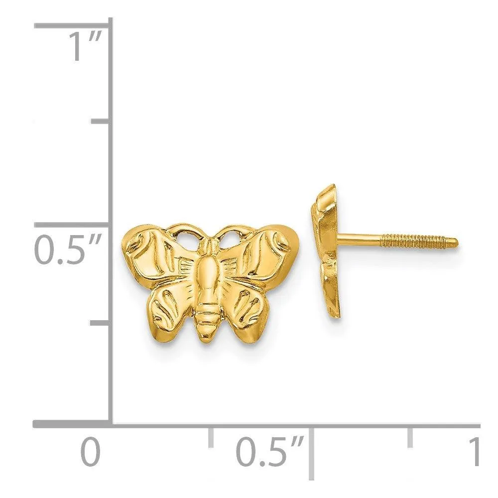 Madi K Kid's 14k  Butterfly Earrings