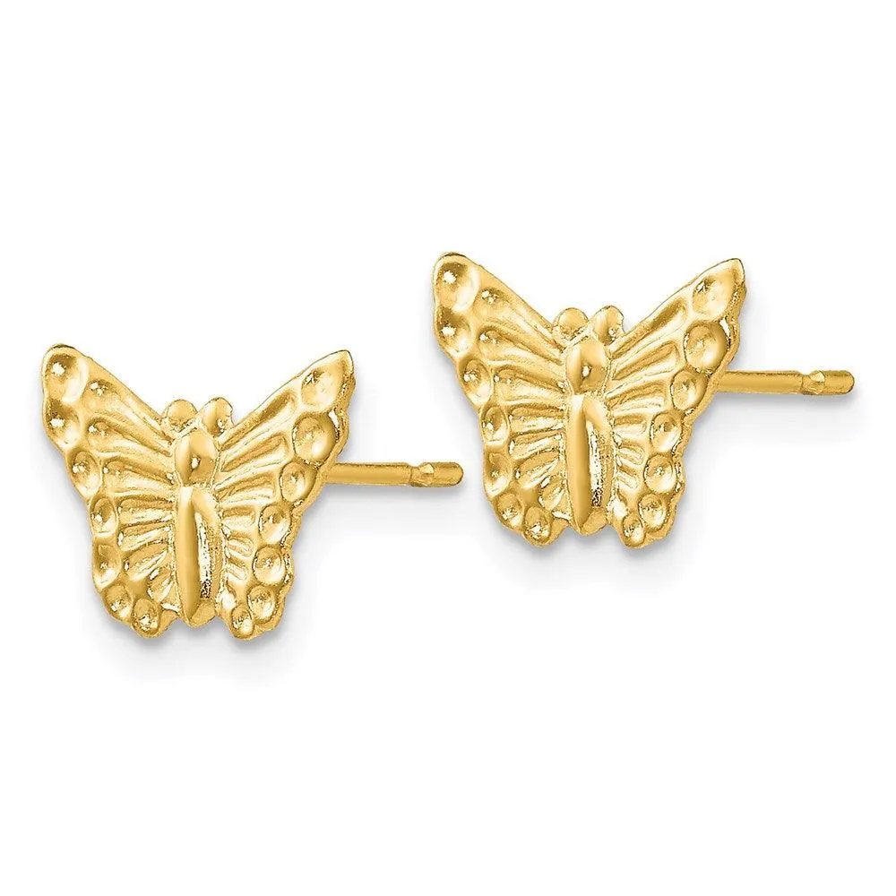 Madi K Kid's 14k  Butterfly Post Earrings