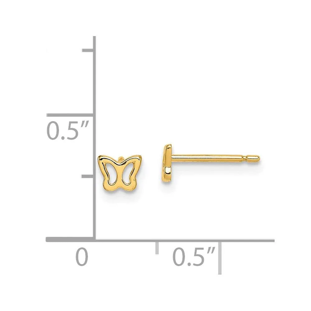 Madi K Kid's 14k  Butterfly Post Earrings