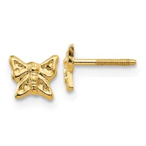 Madi K Kid's 14k  Butterfly Screwback Earrings