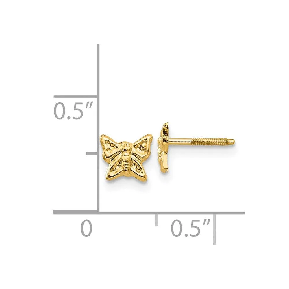 Madi K Kid's 14k  Butterfly Screwback Earrings