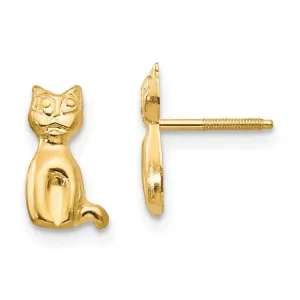 Madi K Kid's 14k  Cat Earrings