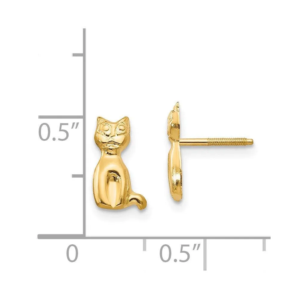 Madi K Kid's 14k  Cat Earrings